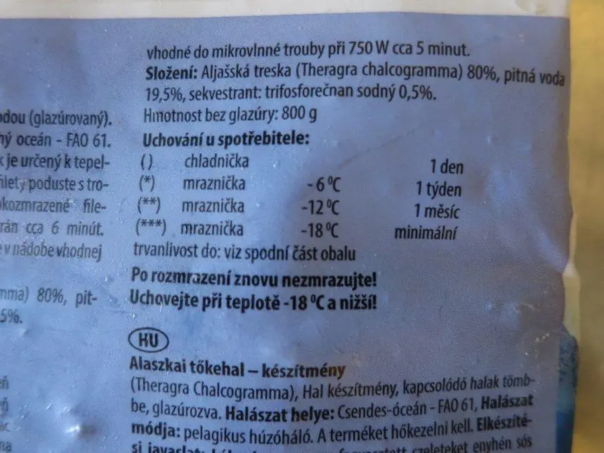 Inspekce zjistila další šarže falšovaných mražených mořských ryb
