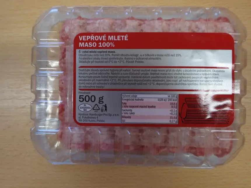 Salmonella v zahraničním mletém vepřovém mase