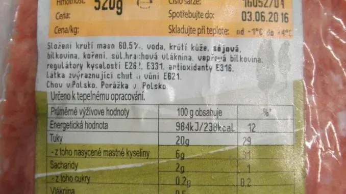 Varování spotřebitelům: salmonela v chlazeném krůtím mase z Polska v síti Tesco krůtí