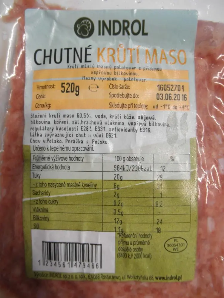 Varování spotřebitelům: salmonela v chlazeném krůtím mase z Polska v síti Tesco